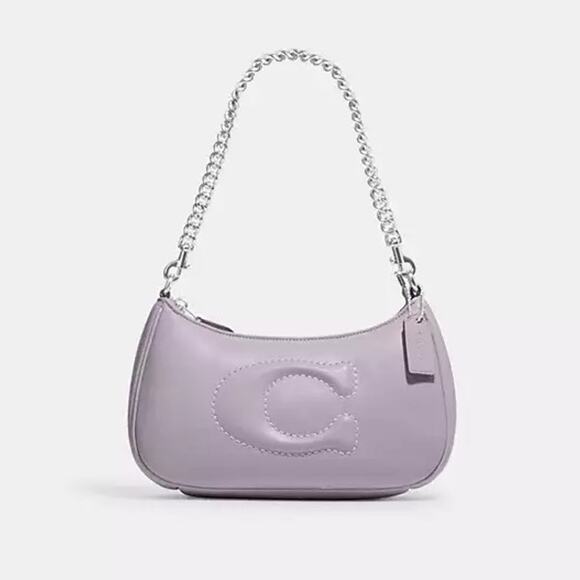Coach CJ608 Teri Shoulder Bag Signature Quilting Mist